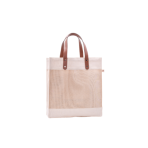 JUCO TOTE - Stylish Laminated Natural Juco Tote Bag with PU Leather Accents