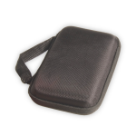 SEMI SMALL POUCH - Versatile Black Organizer with Elastic Holders and Zipper Closure