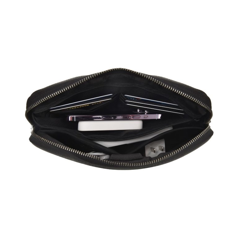 ANTI-THEFT CLUTCH Black - Elegant and Secure Pouch with Password Lock - Image 4