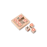 TIC TAC TOE - Classic Wooden Game with Pine Frame and Plywood Base