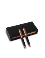 EXQUISITE PEN SET - Luxury Brass Roller and Ballpoint Pen Gift Set with Elegant Design