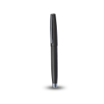 LUXY ROLLER PEN - Premium Matte Chrome Metal Rollerball Pen with Blue Ink