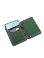 POWER NOTE – 5W Wireless Charging Notebook with 5000mAh Powerbank, Foldable Stand & Lycra Pockets - Image 2
