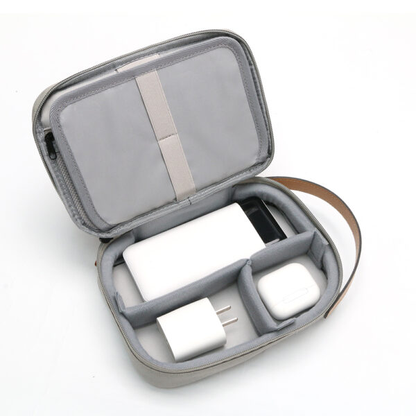 RPET TECH POUCH – Compact Water-Resistant Travel Organizer with Padded & Mesh Compartments for Gadgets and Cables - Image 13