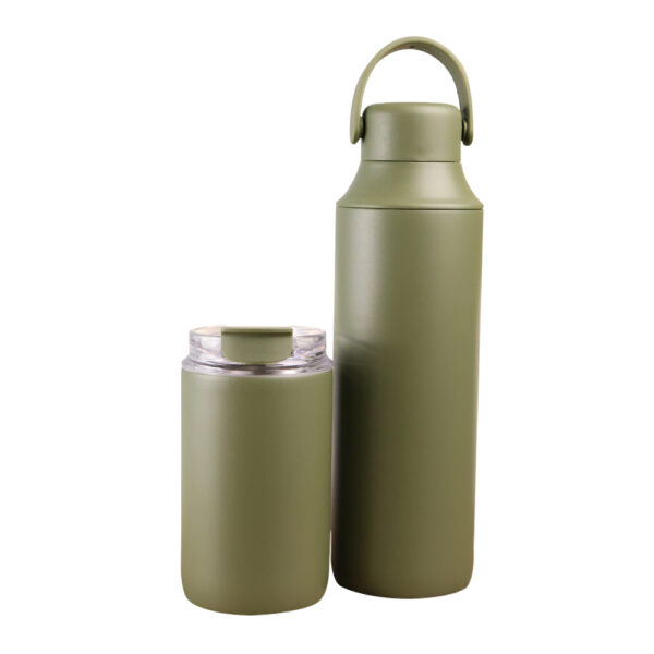 FLASKEE SET – Premium Powder-Coated Double-Wall Stainless Steel Cups (600ml & 300ml) with Interchangeable Lids & Adjustable Straw - Image 13