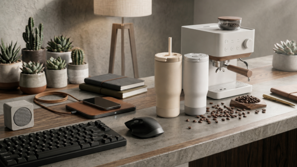SIPORA | 600ml Steel Straw Coffee Mug with Non-Slip Grip - Image 9
