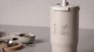 SIPORA | 600ml Steel Straw Coffee Mug with Non-Slip Grip - Image 4
